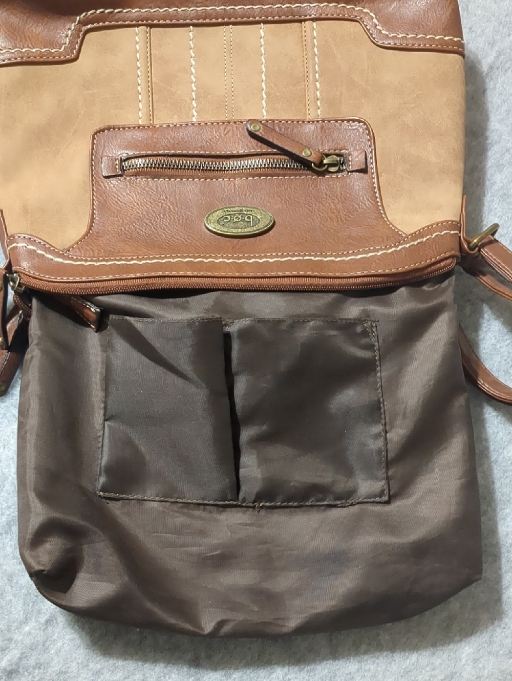 BOC Born Concept Vegan Leather Brown Crossbody bag - Picture 11 of 13